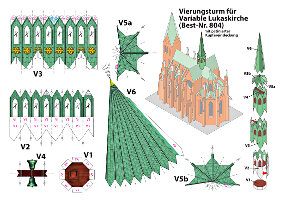 Vierungsturm für Variable Lukaskirche (Nr. 804) – grün